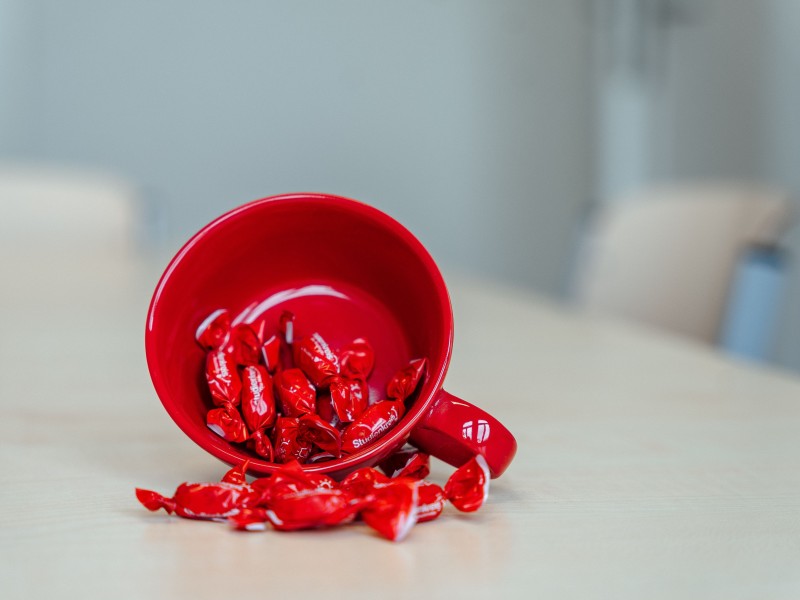Wartebereich Bonbons