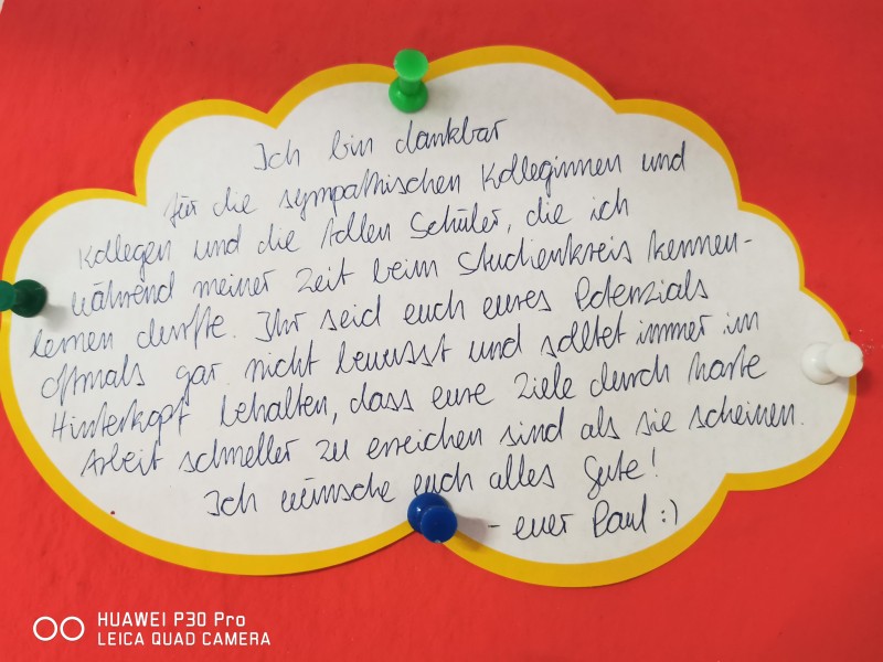 Danksagung aus St Wendel
