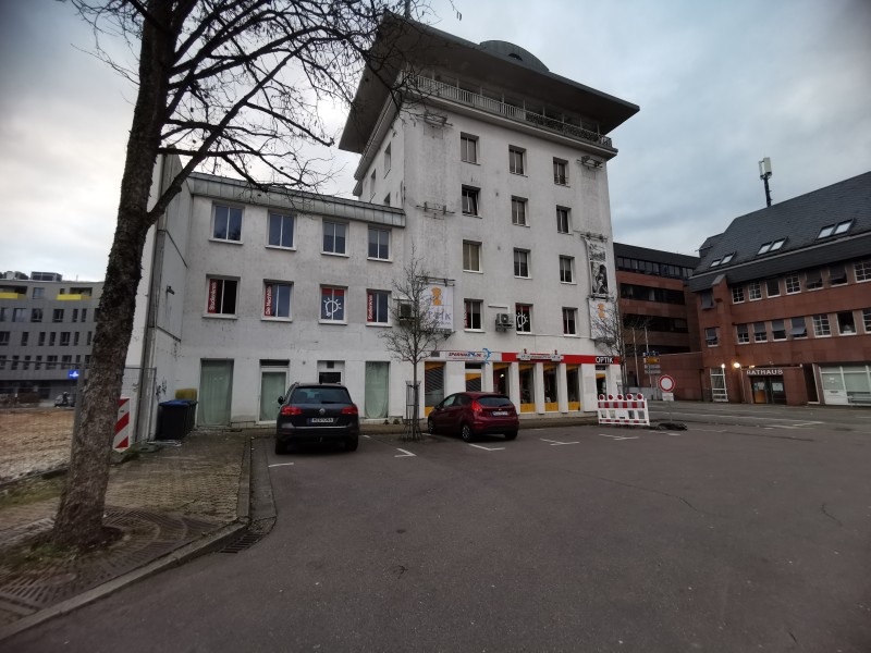Blick von der Richtung REWE Markt